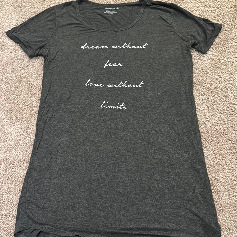 Dark Gray Graphic Tee “dream without fear live without limits”